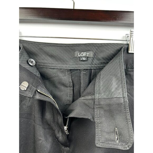 Ann Taylor LOFT Marisa Black Slim Pants w/Zipper Ankles Size 8 | Work Trousers - Picture 5 of 8